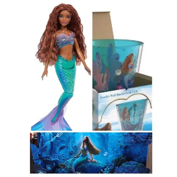 Disney The Little Mermaid 2023 AMC Light Up Popcorn Bucket W Live Action Ariel